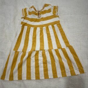 Yellow and white summer children’s dress